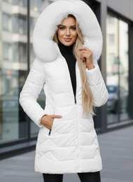 Chaqueta de mujer blanca OZONEE JS/16M9121/281Z