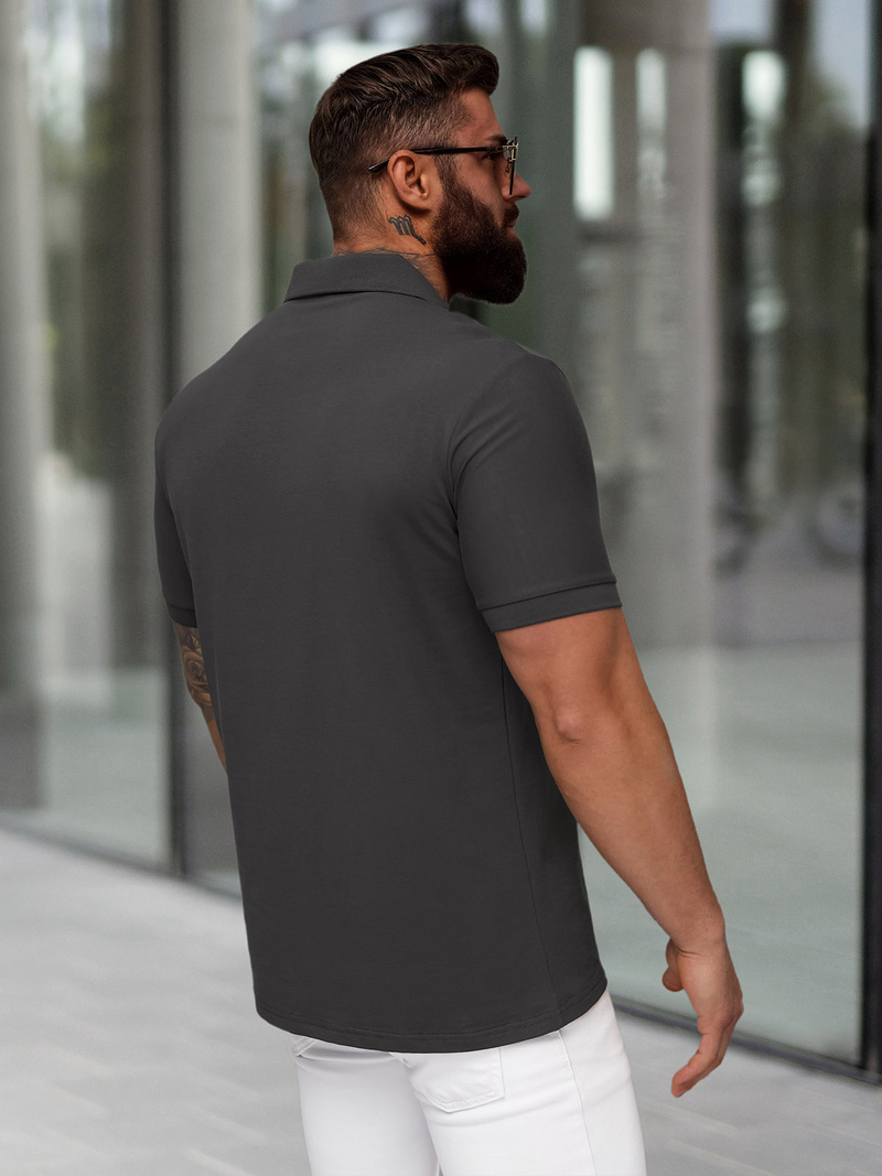 Polo de hombre grafito OZONEE NB/MT3124