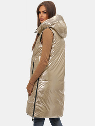 Chaleco de mujer negro-dorada OZONEE O/H1121/99