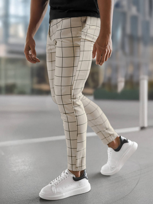 Pantalón chino de hombre beige OZONEE O/P4009Z