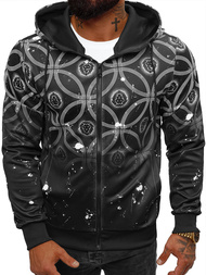Sudadera de hombre negra OZONEE JS/B8122