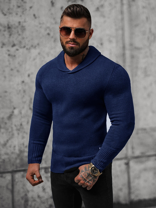 Jersey de hombre azul marino OZONEE NB/MM6018/6