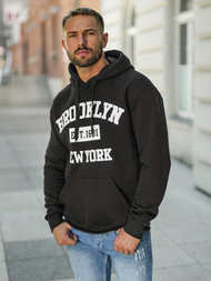 Sudadera de hombre negra OZONEE JS/8B1767/3