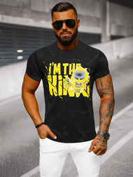 Camiseta de hombre negra OZONEE JS/Y70028