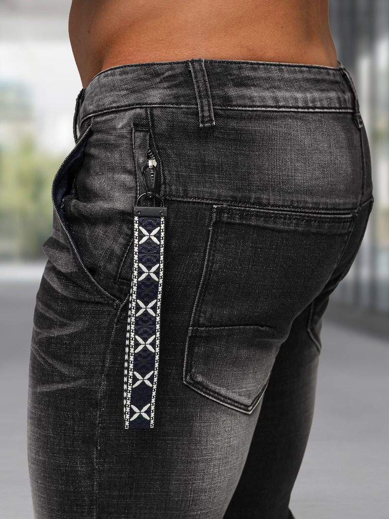 Vaqueros de hombre negras OZONEE NB/MP0091N