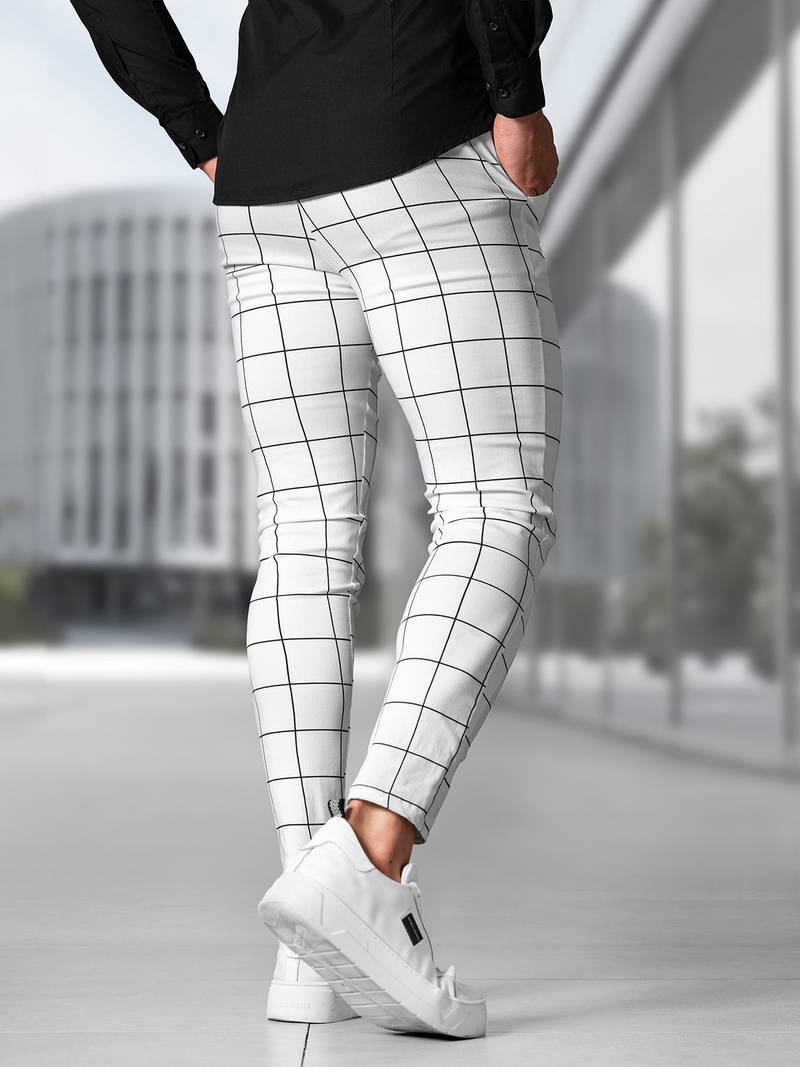 Pantalón chino de hombre blancos OZONEE O/P4009Z