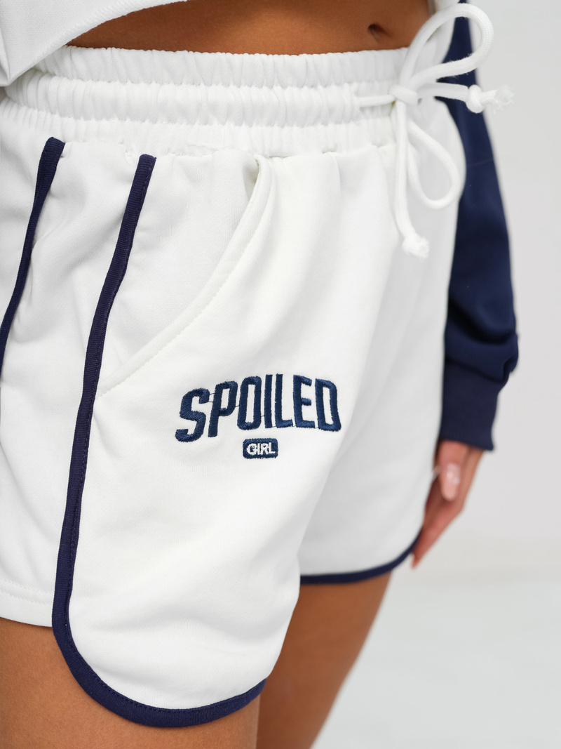 Conjunto de chándal de dos piezas blanco-azul marino OZONEE JS/M58631AB