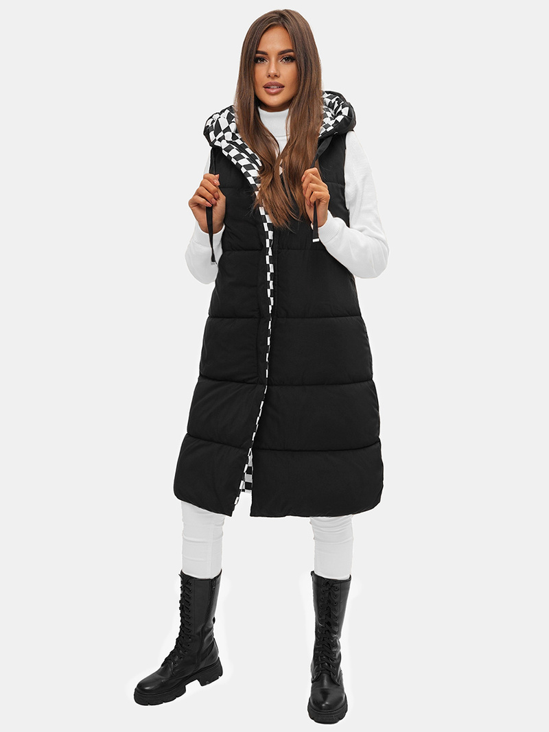 Chaleco de mujer negro OZONEE O/DK114/1