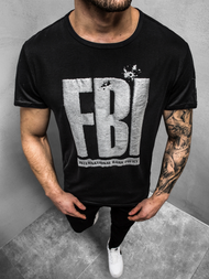 Camiseta de hombre negra OZONEE JS/SS100730Z