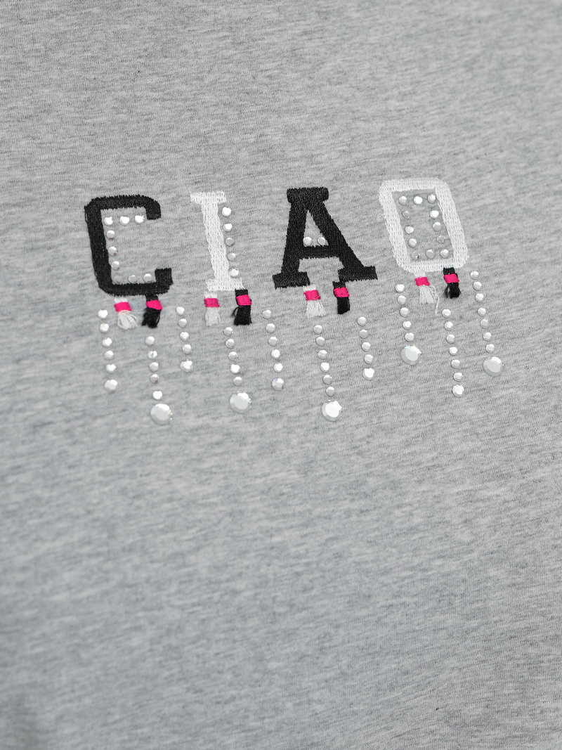 Camiseta de mujer gris OZONEE JS/RJ77542