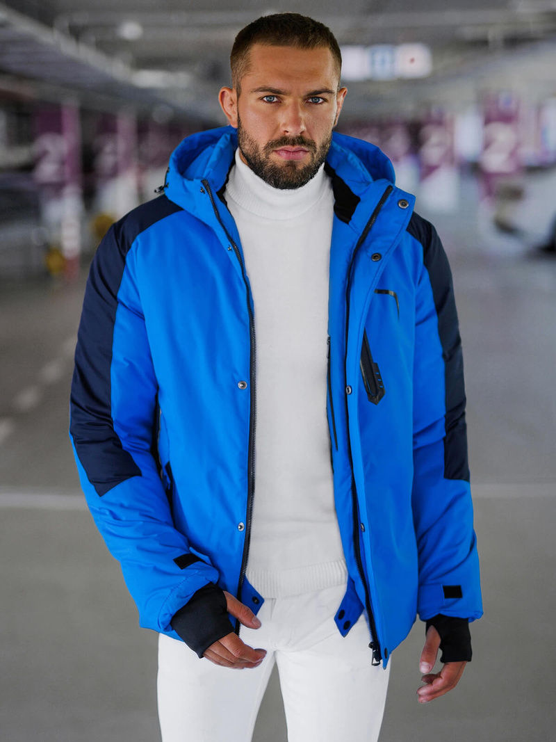 Chaqueta de hombre azul OZONEE JS/91M9905/184