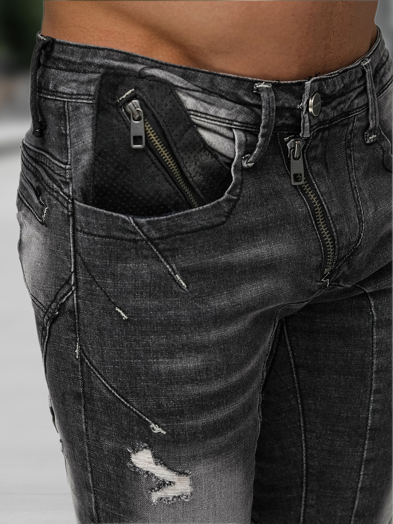 Vaqueros de hombre negras OZONEE NB/MP0045NZ