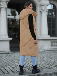 Chaleco de mujer camel OZONEE JS/5M3165/84Z