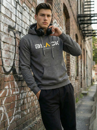 Sudadera de hombre grafito OZONEE JS/8B1756/5Z