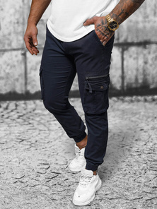 Pantalón chino jogger de hombre azul marino OZONEE NB/MP0201BS
