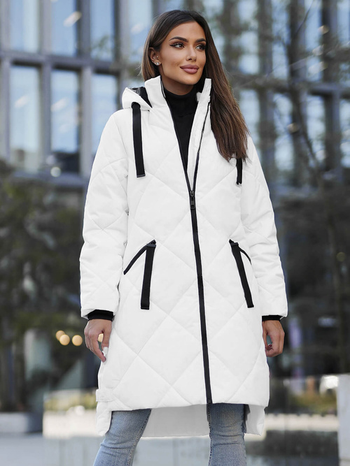 Chaqueta de mujer blanca OZONEE JS/5M3168/281