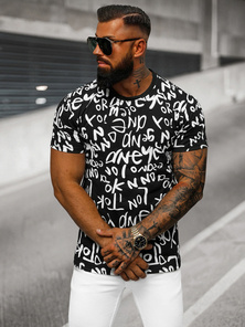 Camiseta de hombre negra OZONEE O/T1268/3