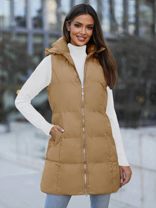 Chaleco de mujer camel OZONEE JS/M721/84Z