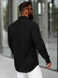 Camisa de hombre negra OZONEE O/V144