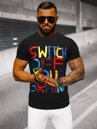 Camiseta de hombre negra OZONEE O/T125/3Z