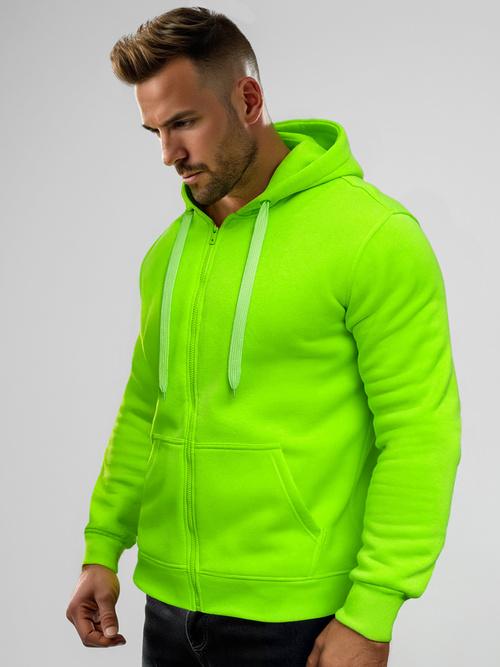 Sudadera de hombre neón verde OZONEE JS/2008