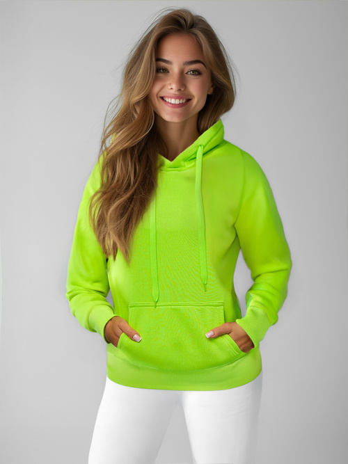 Sudadera de mujer neón verde OZONEE JS/W02Z