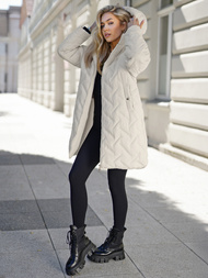 Chaqueta larga de invierno para mujer crudo OZONEE JS/5M3352/280