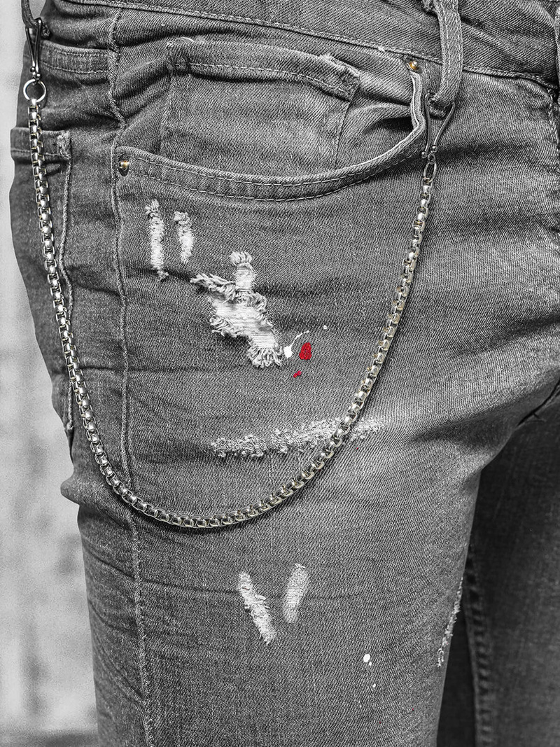 Vaqueros de hombre grafito OZONEE O/MB459