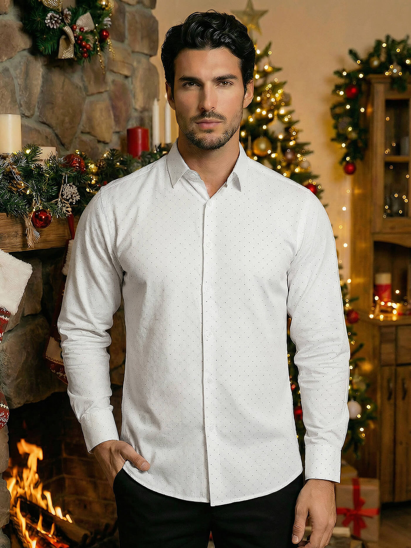 Camisa de hombre blanca OZONEE V/V185Z