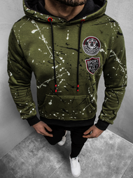 Sudadera de hombre verde OZONEE JS/DD275Z