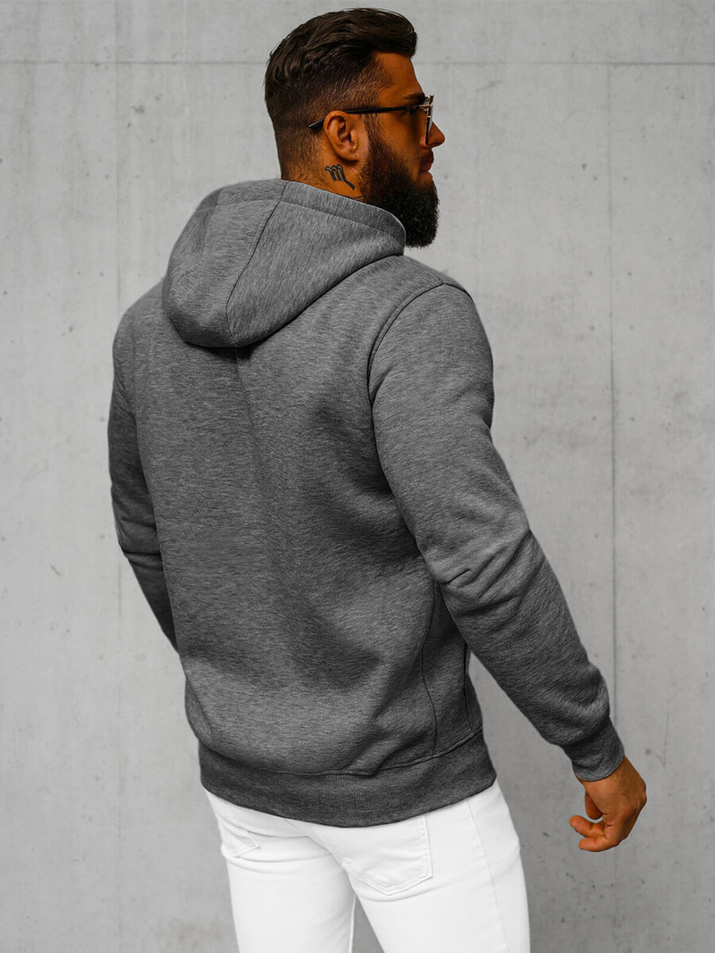 Sudadera de hombre gris-oscuro OZONEE JS/2008Z