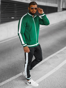Chándal de hombre verde-negro OZONEE JS/8C99/22BZ