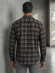 Camisa de hombre azul marino OZONEE V/V177Z