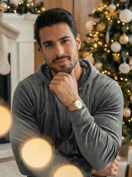 Chándal velour de hombre grafito OZONEE JS/8C1169/6Z