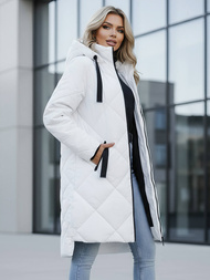 Chaqueta de mujer blanca OZONEE JS/5M3168/281Z