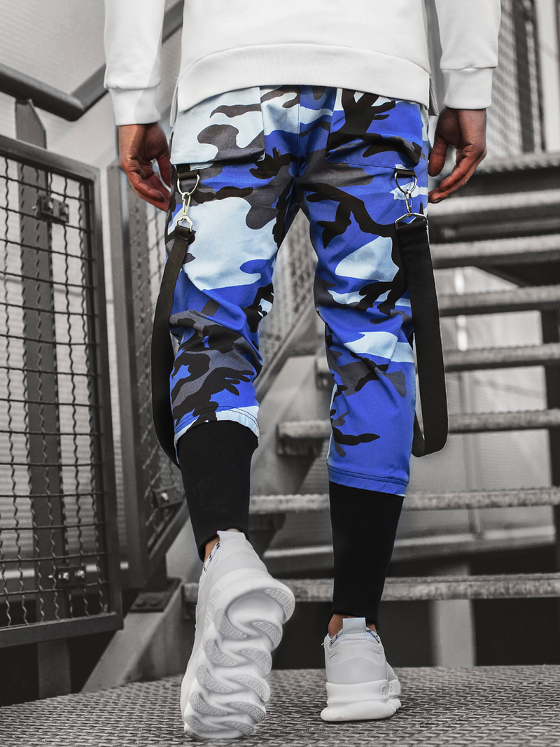 Pantalón jogger de hombre azul negro OZONEE G/11133