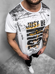 Camiseta de hombre blanca OZONEE JS/KS1983Z