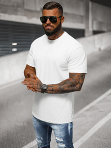 Camiseta de hombre blanco OZONEE NB/MT3098