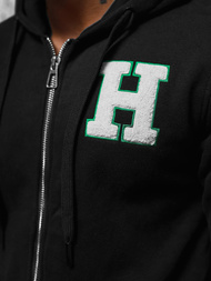 Sudadera de hombre negra OZONEE NB/MF2006