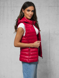 Chaleco de mujer roja OZONEE JS/16M9138/270