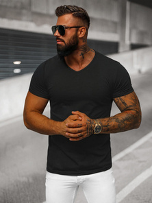 Camiseta de hombre negra OZONEE JS/712007Z
