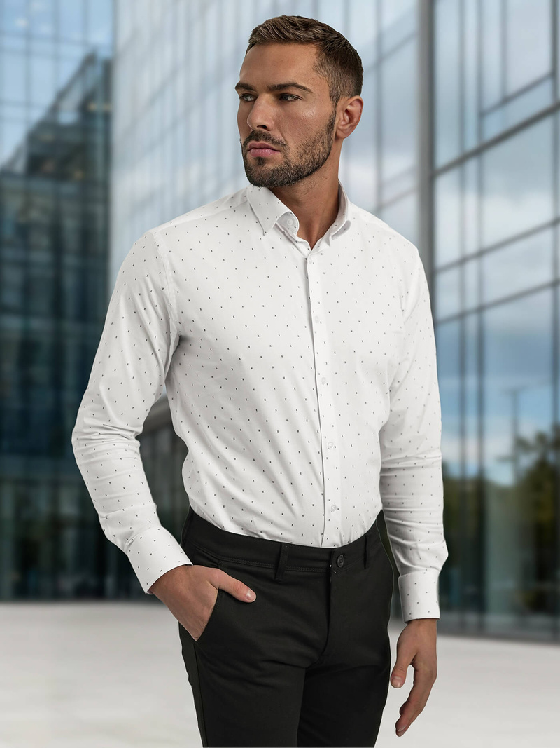 Camisa de hombre blanca OZONEE V/V180