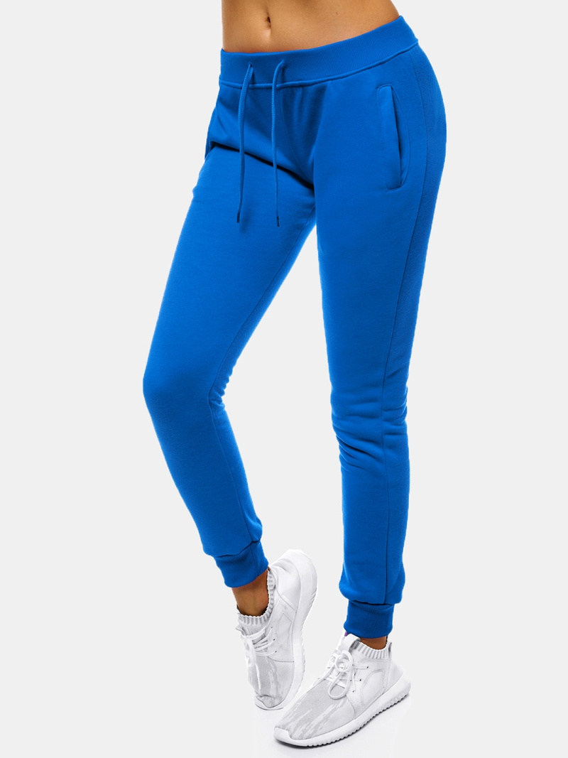 Pantalón de chándal para mujer azul OZONEE JS/CK01