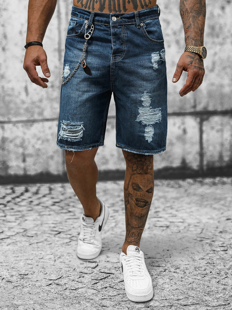 Pantalón corto de hombre azul oscuro OZONEE DP/174