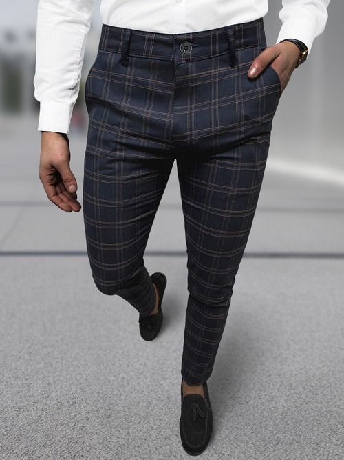 Pantalón chino de hombre azul marino OZONEE DJ/5632