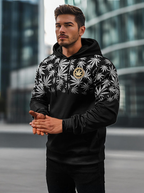 Sudadera de hombre negra OZONEE O/B272Z