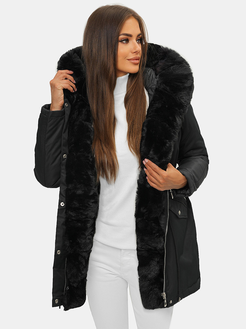 Chaqueta de mujer en negra OZONEE JS/M762/392