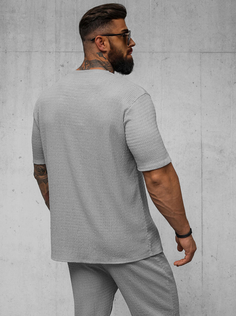 Camiseta de hombre gris OZONEE O/Y960T