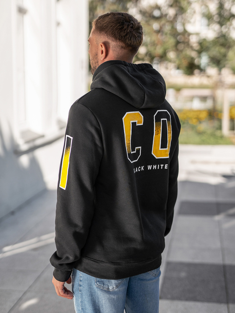 Sudadera de hombre negra OZONEE JS/8B1739/3