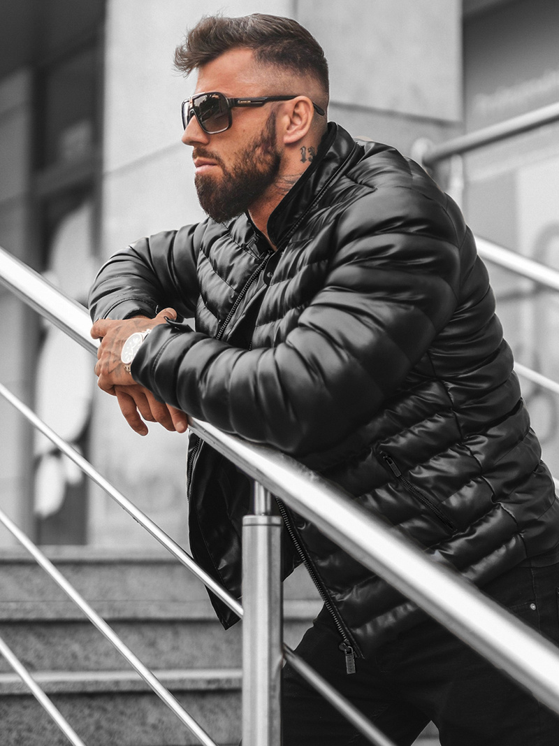 Chaqueta de hombre negra OZONEE O/M796